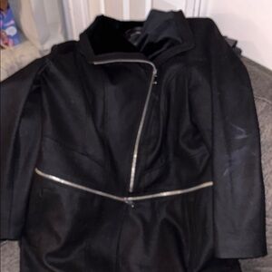 Chic Black Jacket with Silver Accents